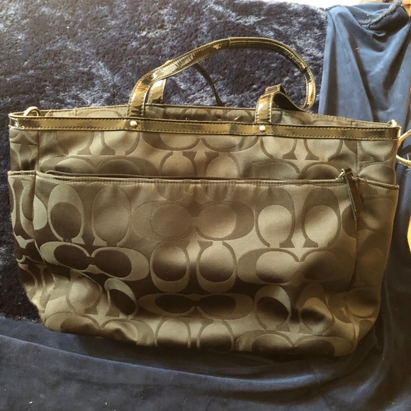 Coach Poppy baby diaper bag with matching wallet